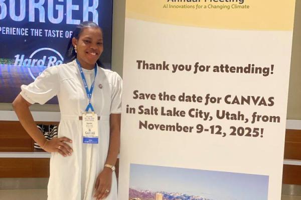 Egondu at the joint ASA, CSSA, SSSA Annual Meeting, where she presented, "Chemical speciation and bioavailability of heavy metals in natural and remediated contaminated Superfund soils."