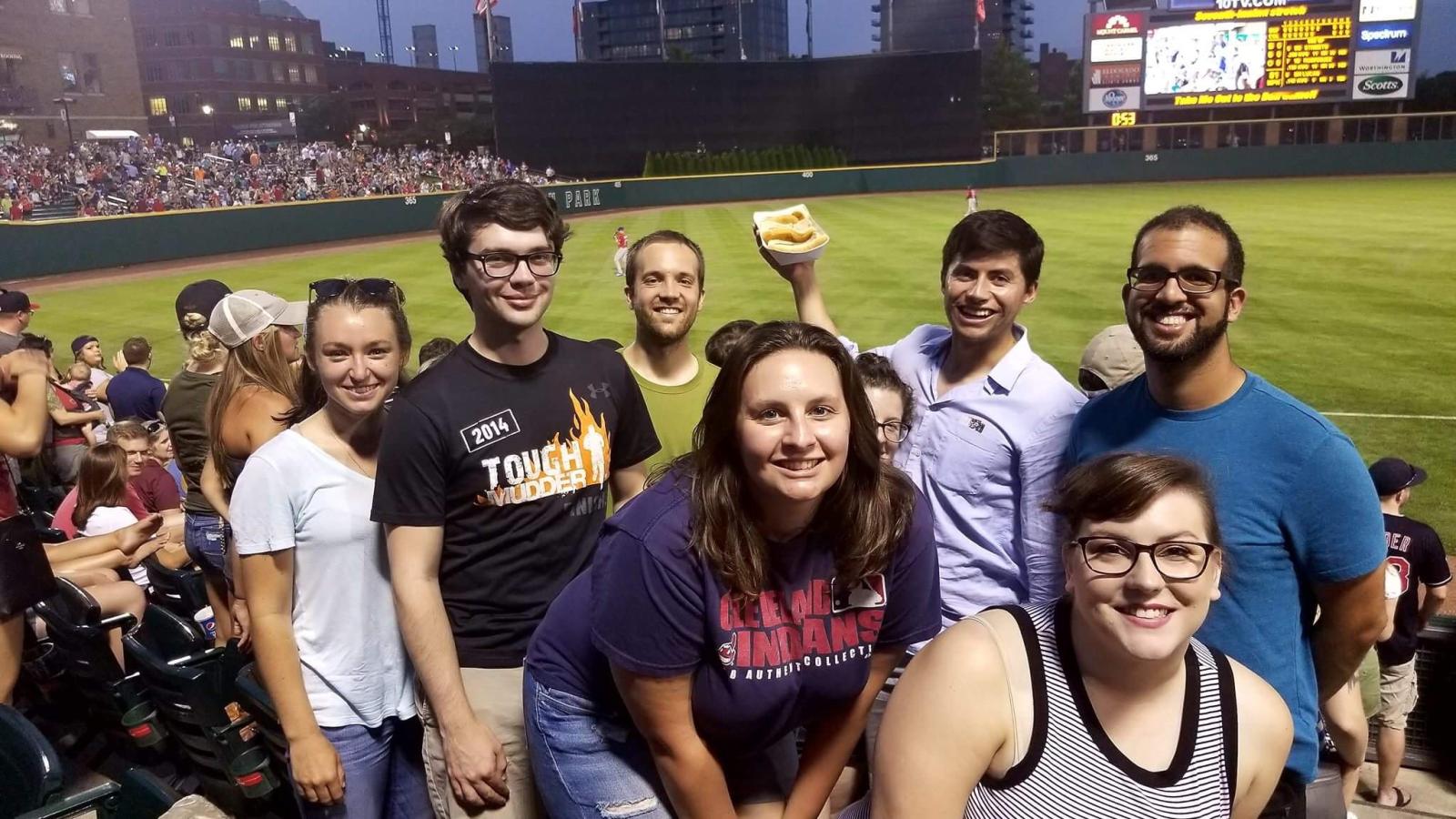 Students at crew game 