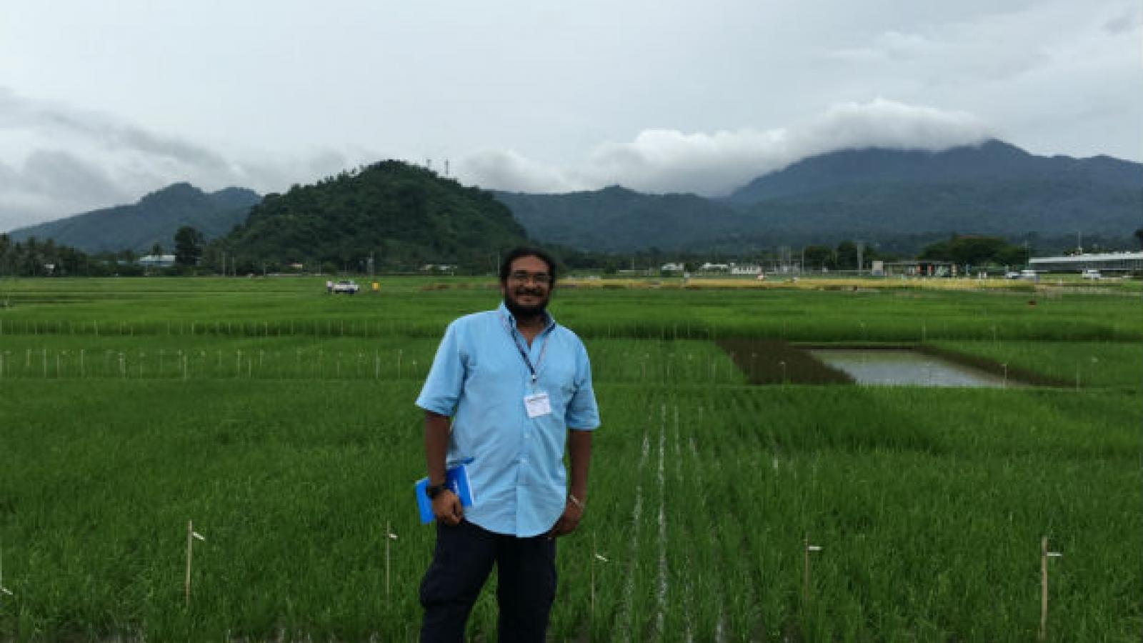 ESGP student learns about rice production in the Phillipines